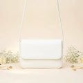 Magnetic White Button Strap Crossbody Bag for Women | Nayab Khatoon