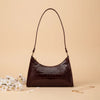 Crocodile Texture Handbag for Women Maroon | Nayab Khatoon Croc Elegance Bag Pakistan