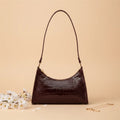 Crocodile Texture Handbag for Women Maroon | Nayab Khatoon Croc Elegance Bag Pakistan