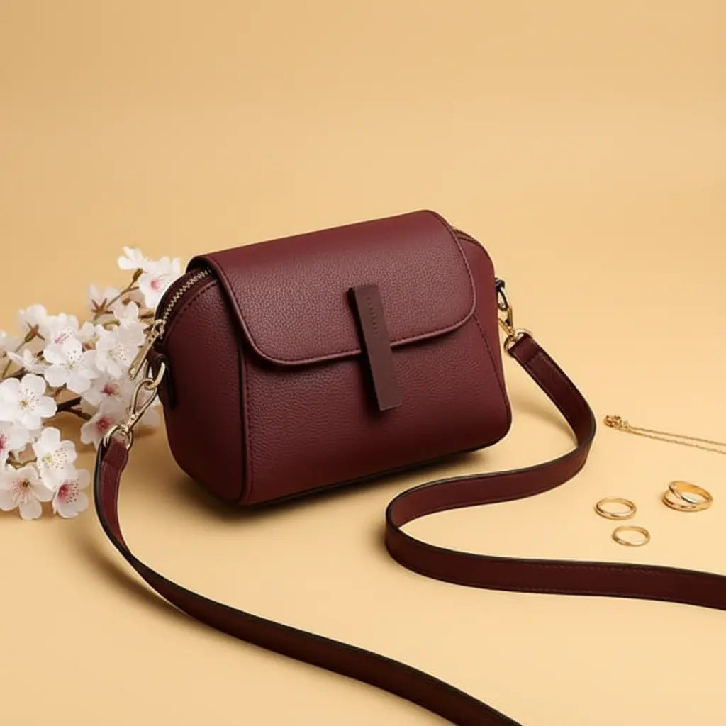 Cavelle Maroon Crossbody Purse for Women – Stylish Everyday Bag