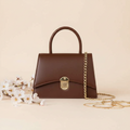 Mira Brown Handbag – Elegant Chain Shoulder Bag for Women