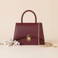 Mira Maroon Handbag – Elegant Chain Shoulder Bag for Women