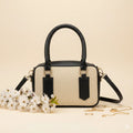 Noor Classic Handbag – Elegant Beige Top Handle Bag with Long Strap for Girls Black
