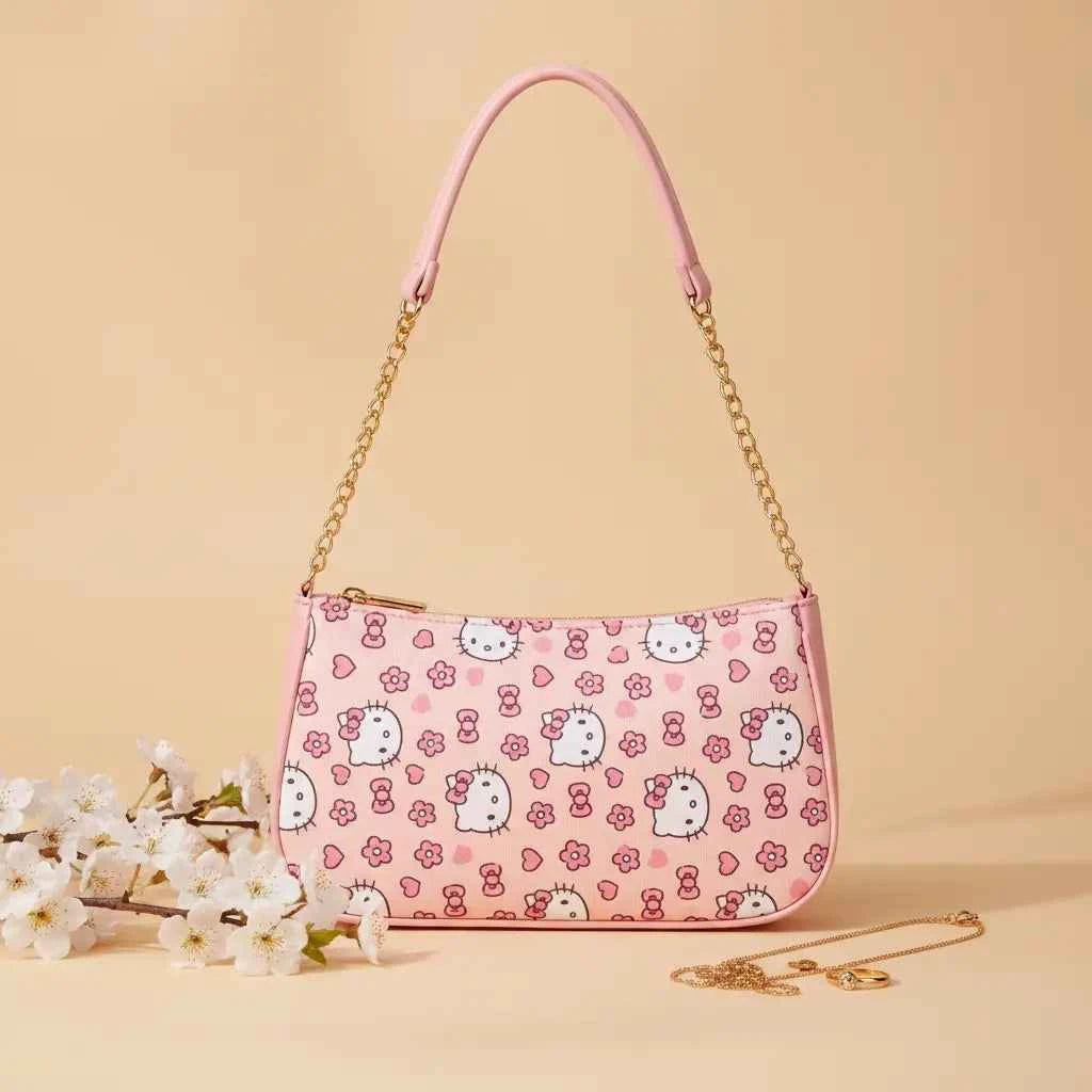 Hello Kitty Gold Chain Shoulder Bag