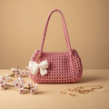 Roselle Crochet Bag pink
