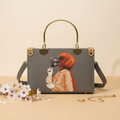 Pretty Grey Blush Boxy Bag for Women in Pakistan | Nayab Khatoon