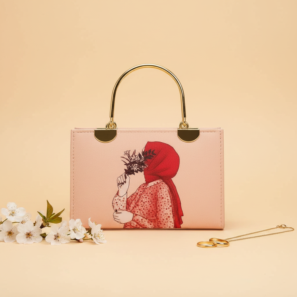 Pretty Pink Blush Boxy Bag for Women in Pakistan | Nayab Khatoon