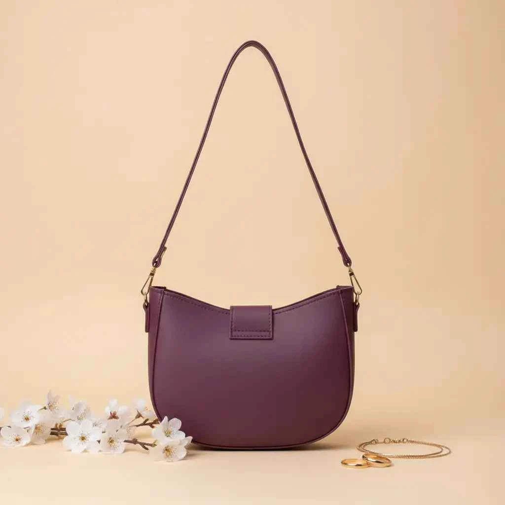 Haya Luxe – Elegant Mini Shoulder Bag Maroon