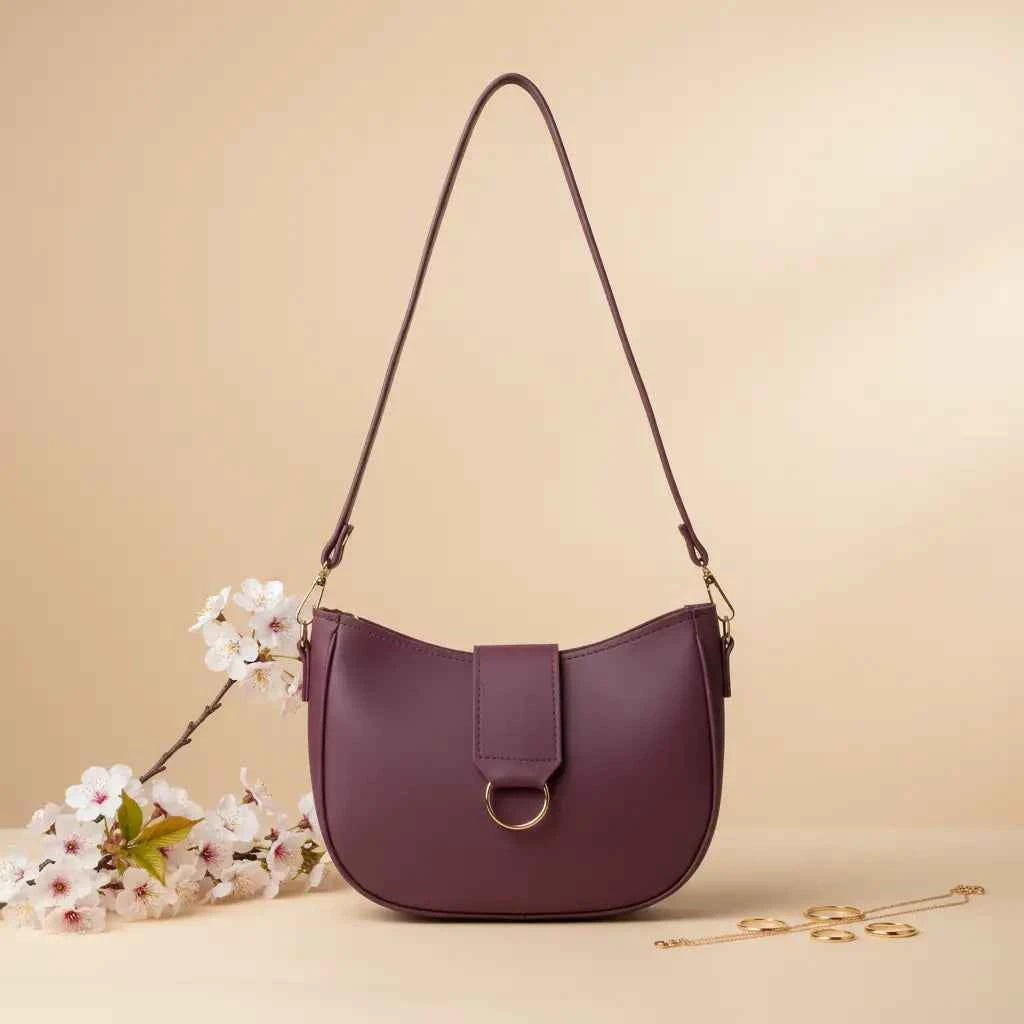 Haya Luxe – Elegant Mini Shoulder Bag Maroon