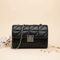 Quilted Black Crossbody Bag for Women in Pakistan | Nayab Khatoon
