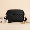 Quilted Black Crossbody Bag with Coin Pocket | Nayab Khatoon