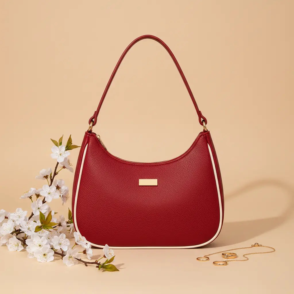 Rovelle – Classic Elegance in Crimson maroon