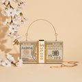 Rich Girl Dollar Clutch Golden – Nayab Khatoon