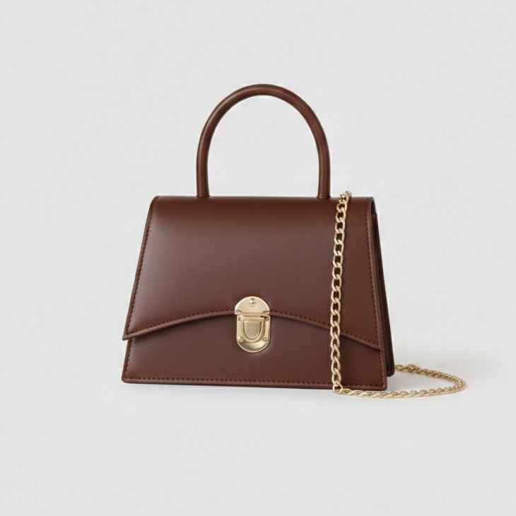 Mira Brown Handbag – Elegant Chain Shoulder Bag for Women