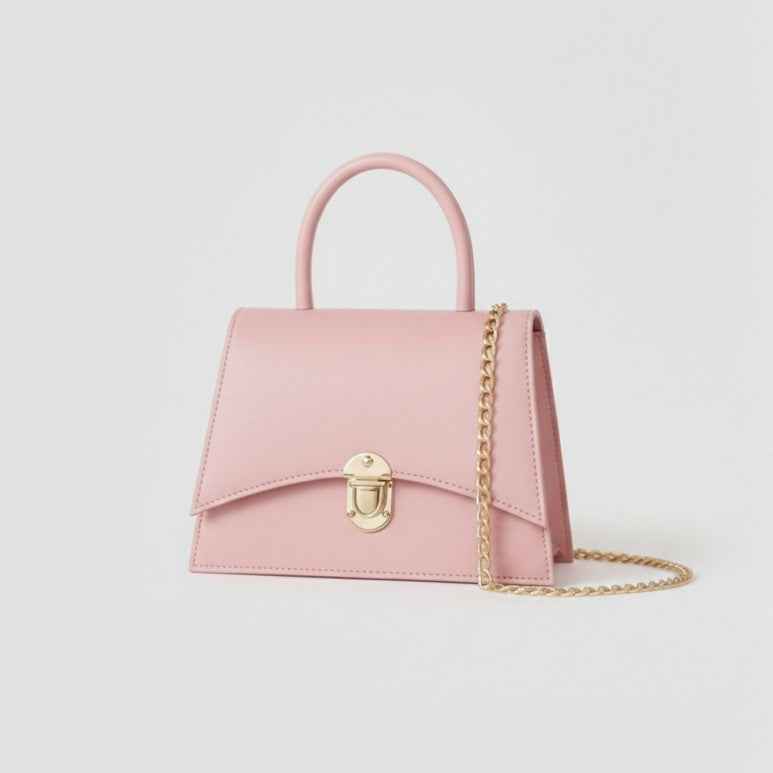 Mira Pink Handbag – Elegant Chain Shoulder Bag for Women