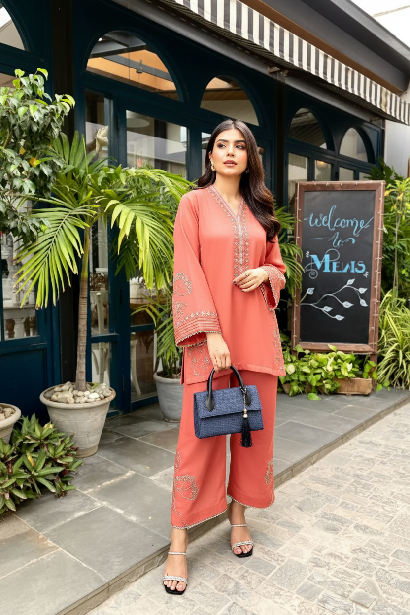 Sienna Grace with Coral Suit