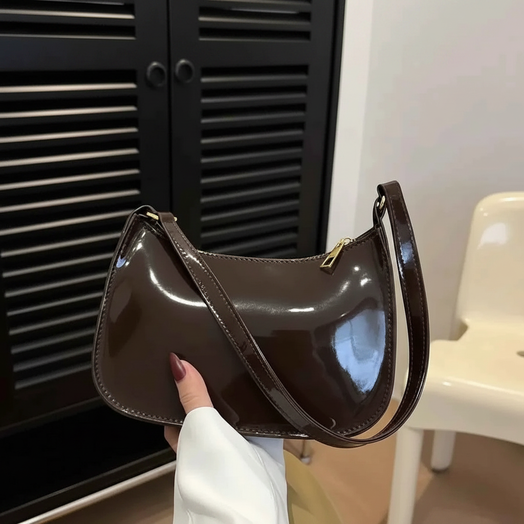 Veloura Brown Shoulder Bag for Women