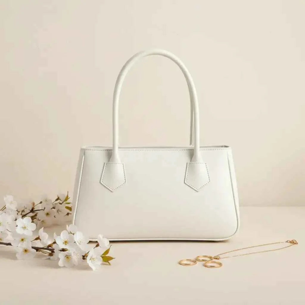 Mahveen Elegant Ladies Handbag in white