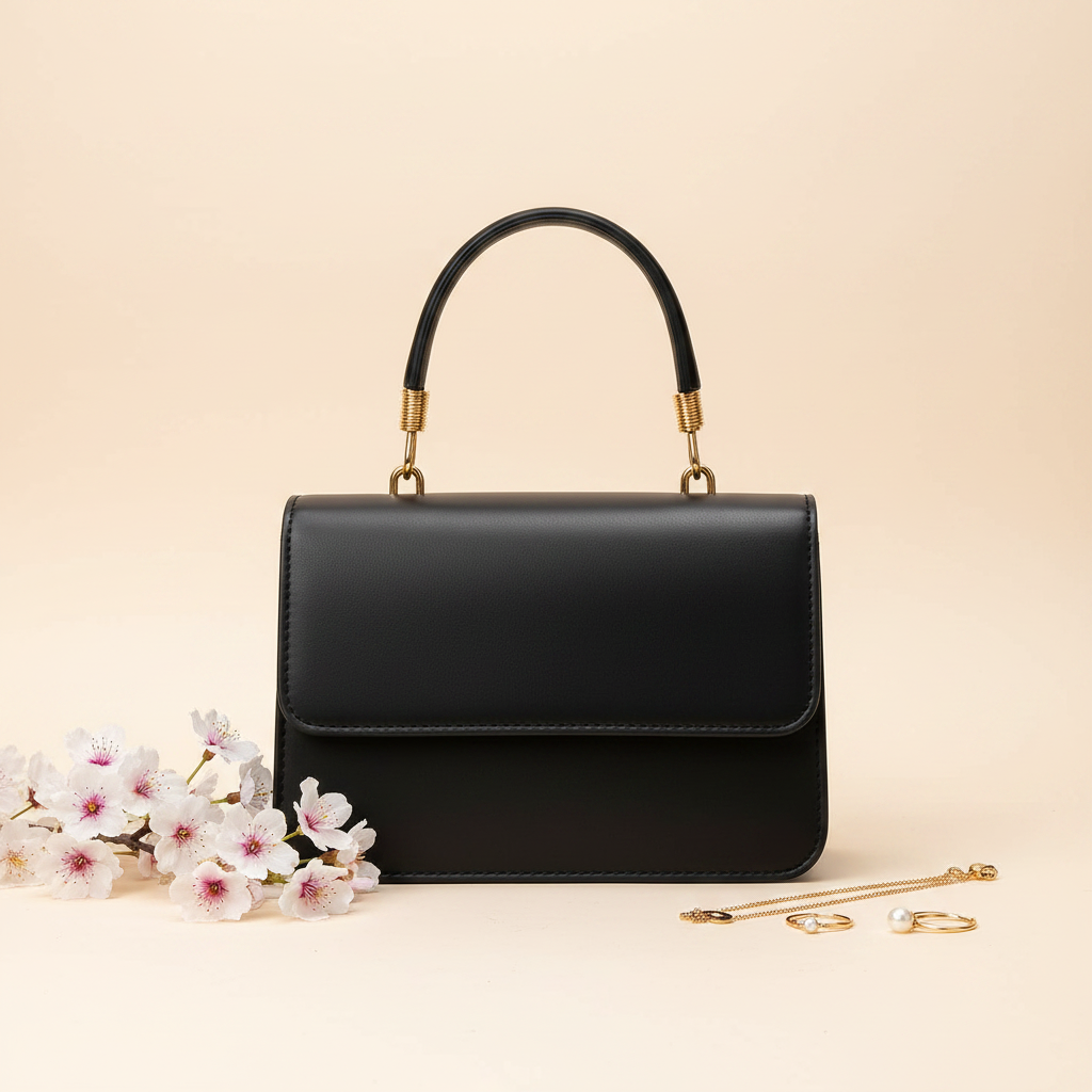 Zyvia Black PU Leather Handbag for Women – Nayab Khatoon